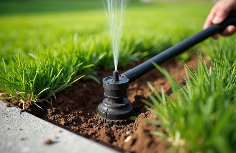 Lawn Sprinkler Installation detail